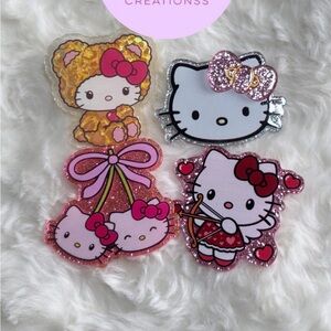 Kitty cartoon character badge reels